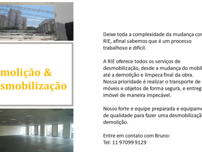 Demolição e desmobilização de empresas